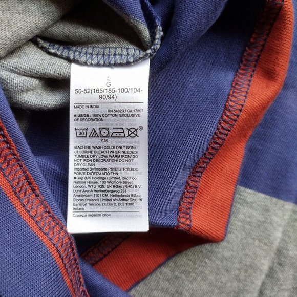 Banana republic Men's full sleeve striped polo tee / polo shirt - Picture 3 of 9